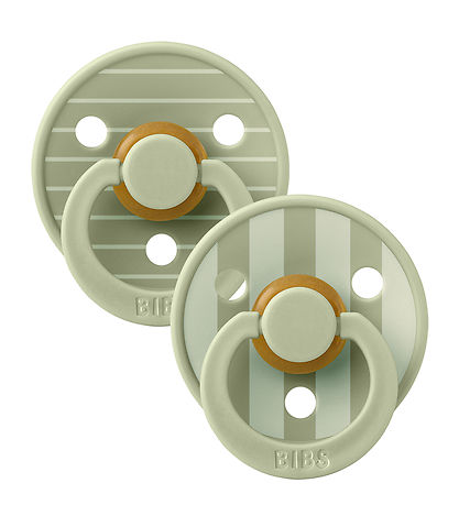 BIBS Colour Sutter - 2-pak - Str. 1 - Rund - Sage BIBS Colour Sutter - 2-pak - Str. 1 - Rund - Sage