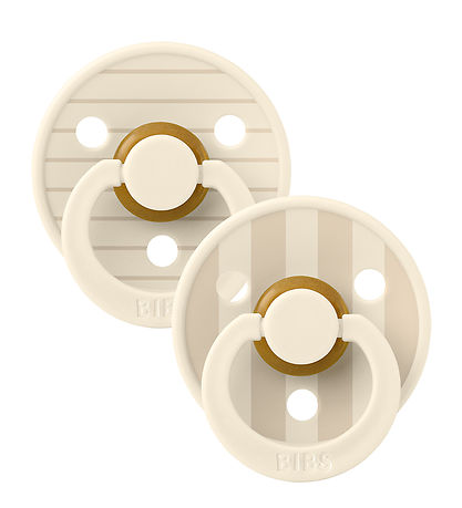BIBS Colour Sutter - 2-pak - Str. 1 - Rund - Ivory/Vanilla m. Bl BIBS Colour Sutter - 2-pak - Str. 1 - Rund - Ivory/Vanilla m. Bl