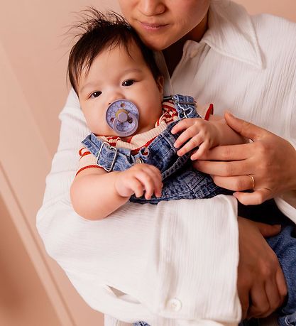 BIBS Colour Sutter - 2-pak - Str. 1 - Rund - Fossil Grey m. Blom BIBS Colour Sutter - 2-pak - Str. 1 - Rund - Fossil Grey m. Blom