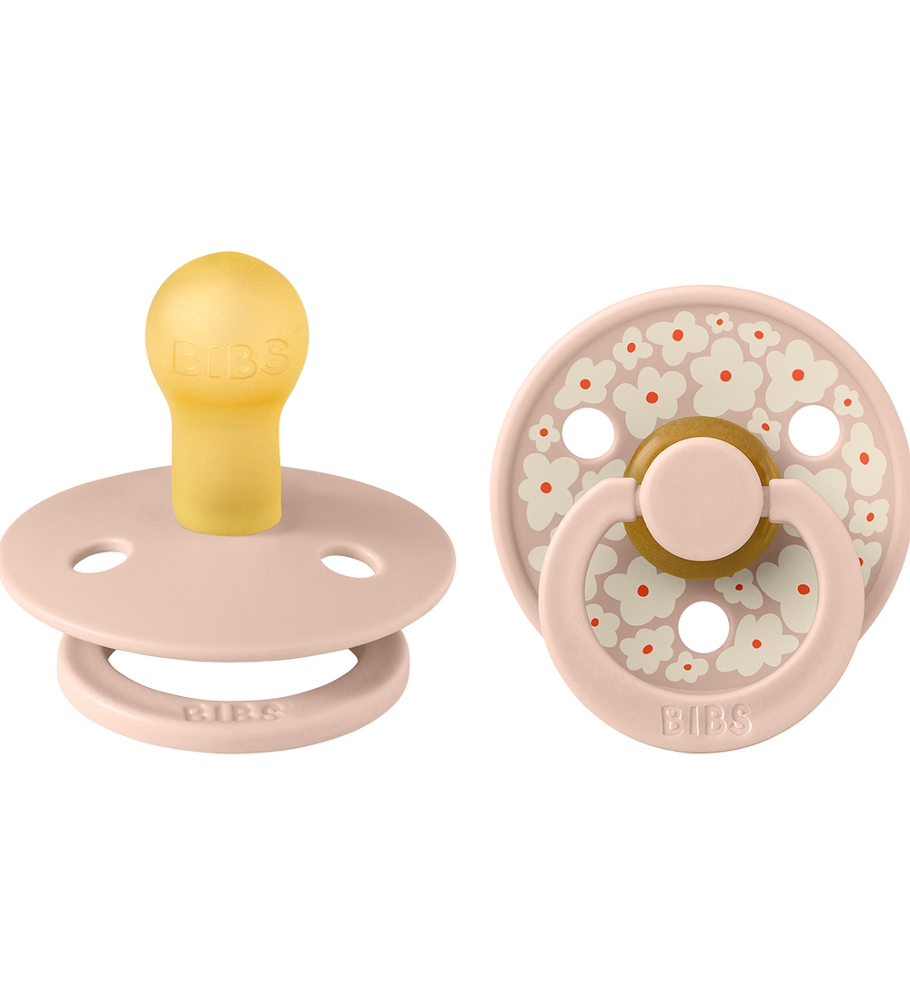 BIBS Colour Schnuller - 2er-Pack - Gr. 1 - Rund - Blush - BIBS - 0-6 mt - Schnuller