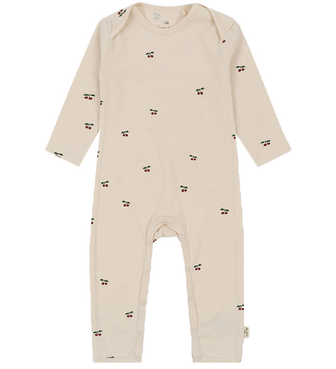 Konges Sløjd Onesie heldragt GOTS - CHERRY