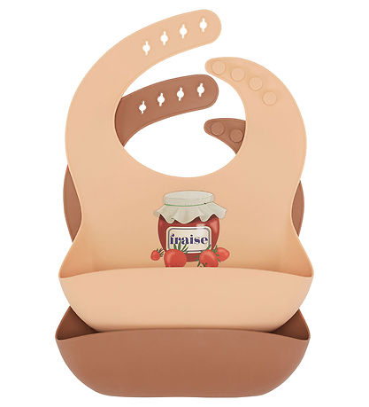 Konges Sløjd Hagesmække - Silikone - 2-pak - Fraise Konges Sløjd Hagesmække - Silikone - 2-pak - Fraise