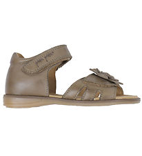 Pom Pom Sandaler - Flower - Latte Pom Pom Sandaler - Flower - Latte