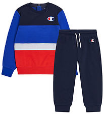 Champion Sweatsæt - Sweatshirt/Sweatpants - Blå/Rød/Hvid Champion Sweatsæt - Sweatshirt/Sweatpants - Blå/Rød/Hvid