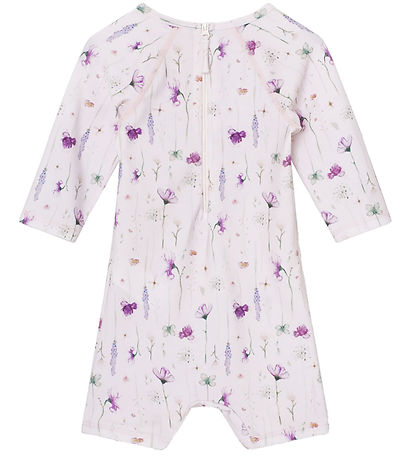 Mini A Ture Badeheldragt - UV50+ - Goldie - Print Floating Flowe
