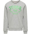 Kids Only Sweatshirt - KogVilla - Light Grey Melange/Tennis Kids Only Sweatshirt - KogVilla - Light Grey Melange/Tennis