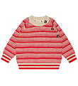 Petit Piao Bluse - Strik - Light Nordic - Off White/Bright Red Petit Piao Bluse - Strik - Light Nordic - Off White/Bright Red