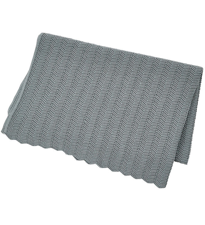 Smallstuff Babytæppe - Strik - Soft Blue