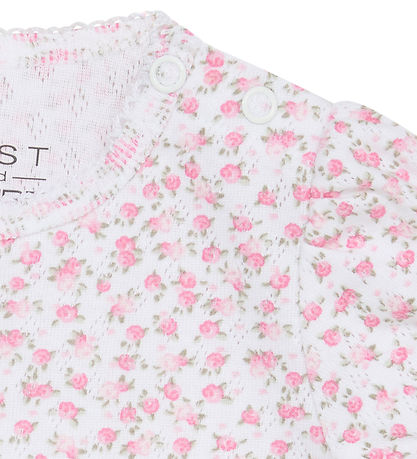 Hust and Claire Body k/æ - HCBitt - Hvid m. Blomster/Hulmønster 