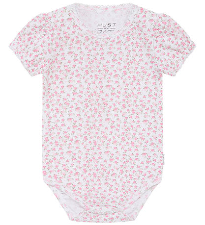 Hust and Claire Body k/æ - HCBitt - Hvid m. Blomster/Hulmønster 