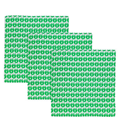 Småfolk Stofbleer - 3-pak - 79x79 - Apple Green