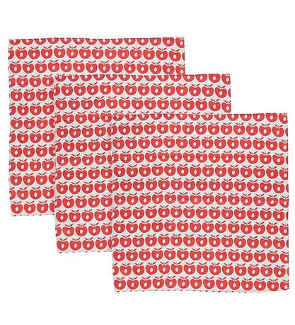 Småfolk Stofbleer - 3-pak - 79x79 - Apple Red Småfolk Stofbleer - 3-pak - 79x79 - Apple Red