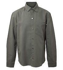 Hound Skjorte - Linen Blend - Army Hound Skjorte - Linen Blend - Army