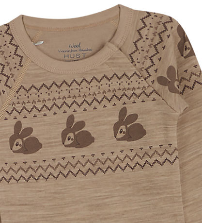 Hust and Claire Body l/æ - Uld/Bambus - Basti-HC - Biscuit Melan