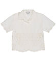 Stella McCartney Kids Skjorte - Ivory m. Hulmønster