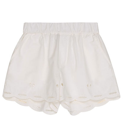 Stella McCartney Kids Shorts - Ivory m. Hulmønster Stella McCartney Kids Shorts - Ivory m. Hulmønster