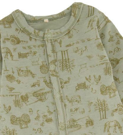 Mikk-Line Heldragt - Uld/Bambus - Desert Sage m. Print Mikk-Line Heldragt - Uld/Bambus - Desert Sage m. Print