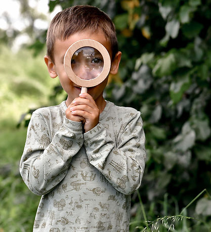 Mikk-Line Bluse - Uld/Bambus - Desert Sage m. Print Mikk-Line Bluse - Uld/Bambus - Desert Sage m. Print