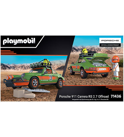 Playmobil Porsche 911 Carrera RS 2.7 OffRoad - 71436 - 47 Dele Playmobil Porsche 911 Carrera RS 2.7 OffRoad - 71436 - 47 Dele