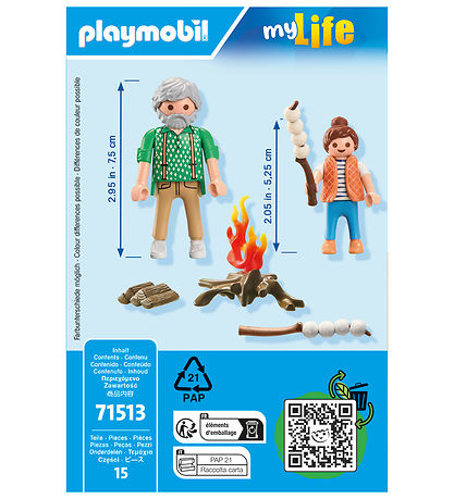 Playmobil My Life - Lejrbål med Skumfiduser - 71513 - 15 Dele Playmobil My Life - Lejrbål med Skumfiduser - 71513 - 15 Dele