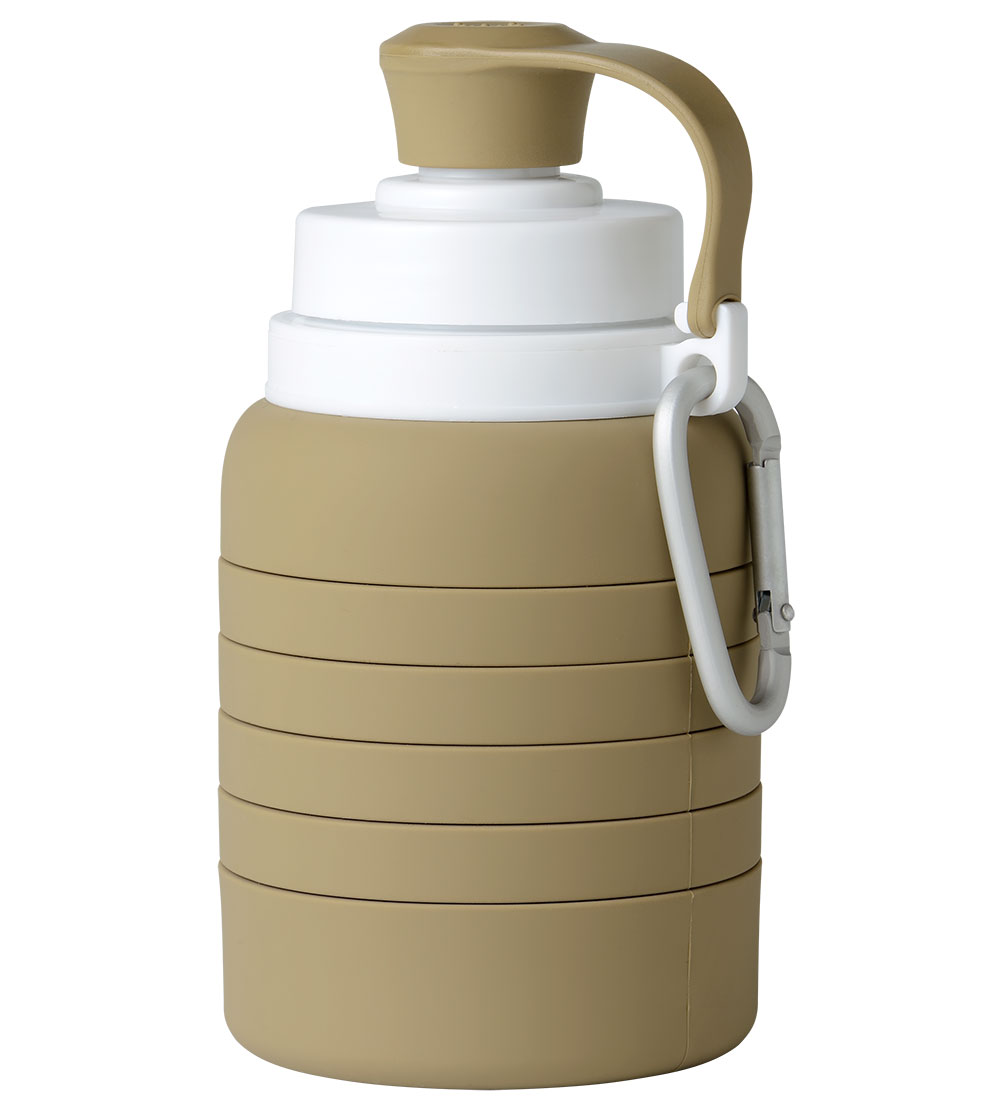 Mininor Opvouwbaar Drinkfles - Silicone - 200-500 ml - Olijf - Mininor - OneSize - Drinkflessen