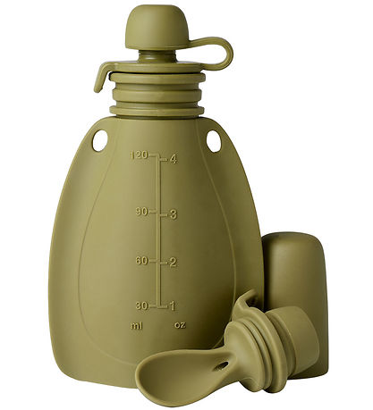 Mininor Smoothiepose m. Ske - Silikone - 120 ml - Grøn Mininor Smoothiepose m. Ske - Silikone - 120 ml - Grøn