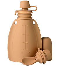 Mininor Smoothiepose m. Ske - Silikone - 120 ml - Brun Mininor Smoothiepose m. Ske - Silikone - 120 ml - Brun