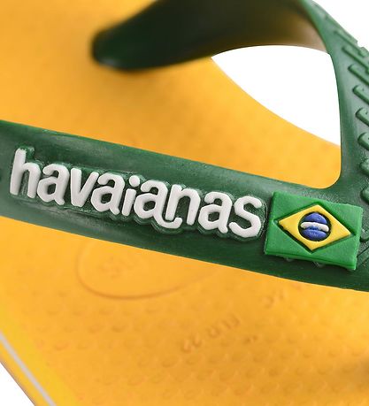 Havaianas Klipklapper - Baby Brasil Logo II - Pop Yellow/Amazon Havaianas Klipklapper - Baby Brasil Logo II - Pop Yellow/Amazon