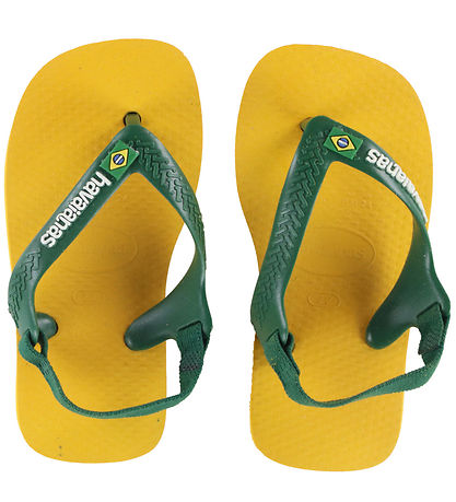 Havaianas Klipklapper - Baby Brasil Logo II - Pop Yellow/Amazon Havaianas Klipklapper - Baby Brasil Logo II - Pop Yellow/Amazon