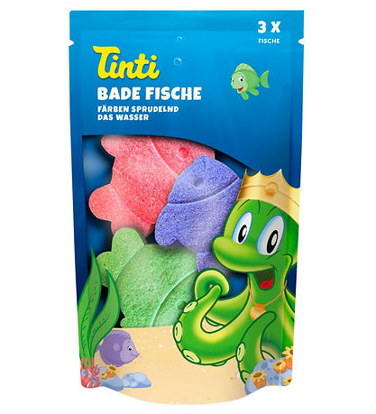 Tinti Badebomber - Fisk - 3-pak - Rød/Lilla/Grøn