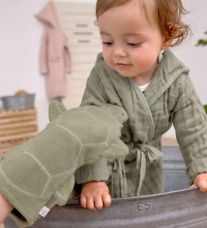 Lässig Vaskehandske - Skildpadde - Grøn Lässig Vaskehandske - Skildpadde - Grøn