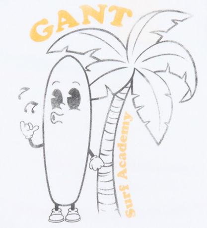 GANT T-shirt - Surf Academy - Hvid GANT T-shirt - Surf Academy - Hvid