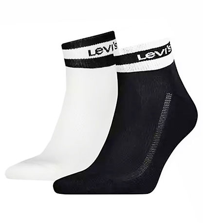 Levis Ankelstrømper - 2-pak - Sort/Hvid Levis Ankelstrømper - 2-pak - Sort/Hvid