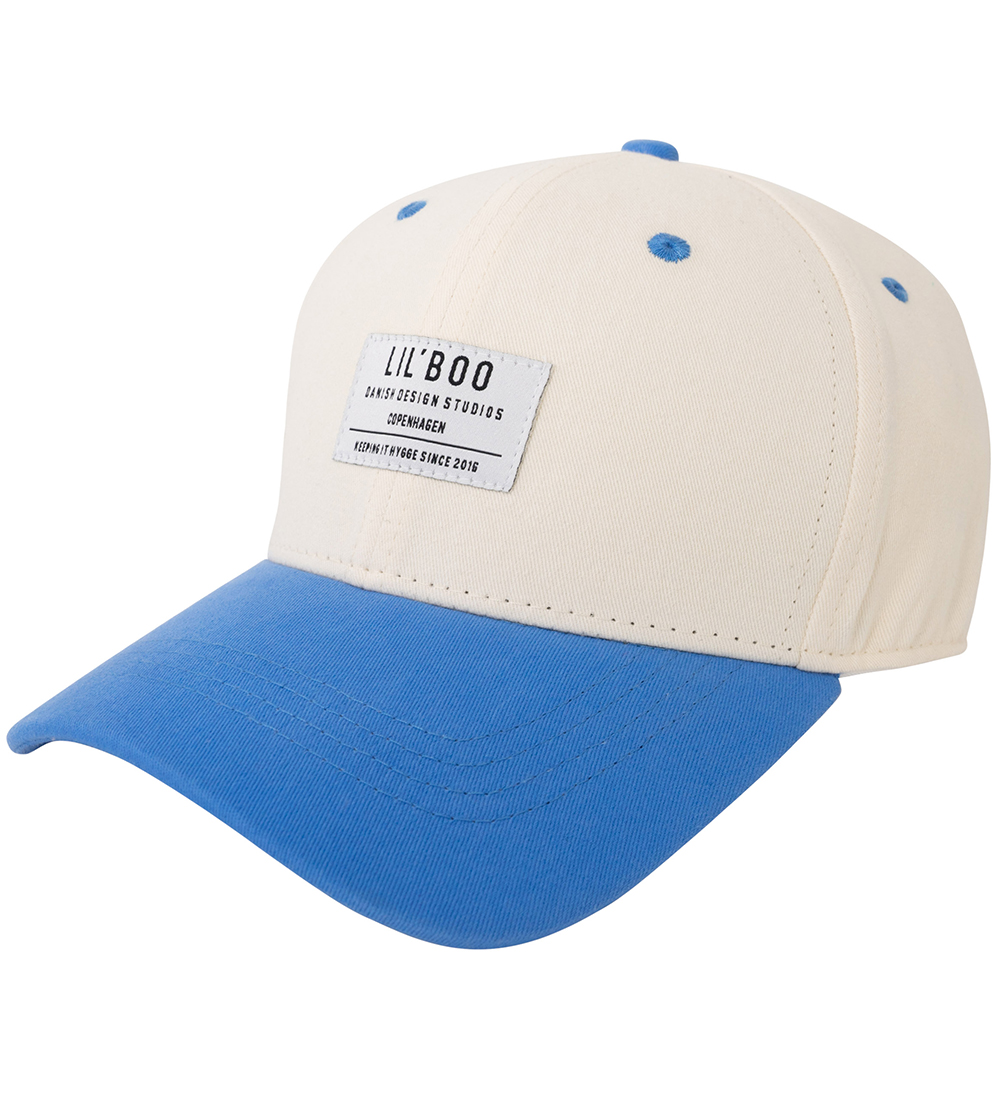 Lil' Boo Copenhagen Kappe - Organic Block-Snapback - Beige/Blue - Lil' Boo Copenhagen - 56-58 cm - Kappen