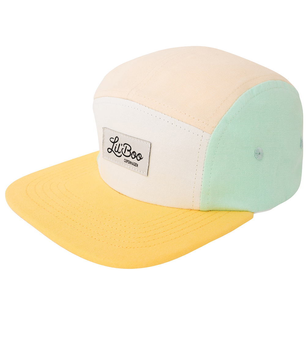 Lil' Boo Copenhagen Kappe - Block Summer 5 - Peach/Yellow/White - Lil' Boo Copenhagen - 50-53 cm - Kappen