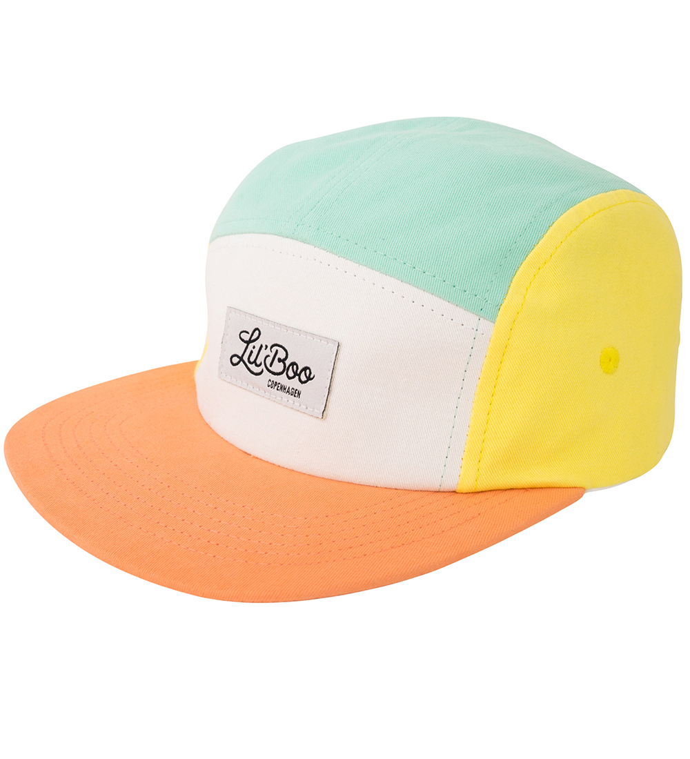 Lil' Boo Copenhagen Kappe - Block Happy 5 - Orange/Green/Yellow - Lil' Boo Copenhagen - 52-55 cm - Kappen