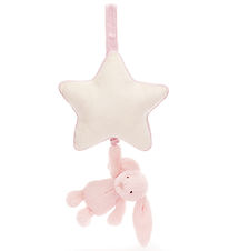 Jellycat Musikuro m. Stjerne - Bashful Bunny - Baby Pink 