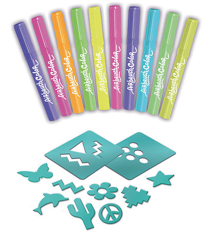 Airbrush Plush Farvesæt - Refill Neon Kit - 10 stk. Airbrush Plush Farvesæt - Refill Neon Kit - 10 stk.