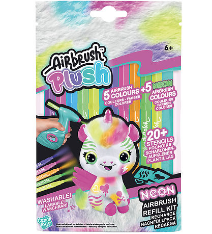 Airbrush Plush Farvesæt - Refill Neon Kit - 10 stk. Airbrush Plush Farvesæt - Refill Neon Kit - 10 stk.