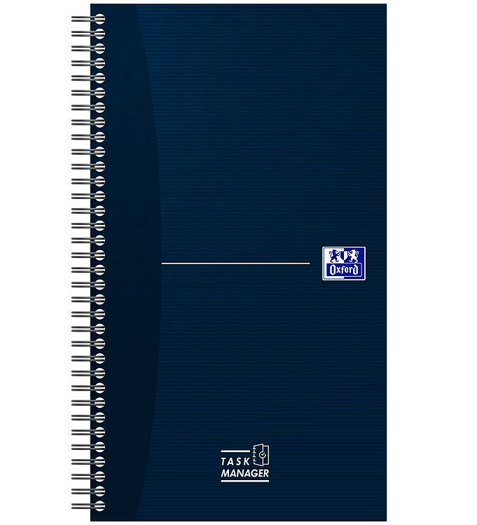 Notesbog OXFORD Office Essentials Taskmanager, linjeret, blå