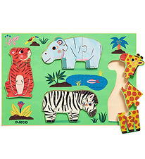 Djeco Puslespil - Træ - 12 Brikker - Coucou Tigre Djeco Puslespil - Træ - 12 Brikker - Coucou Tigre