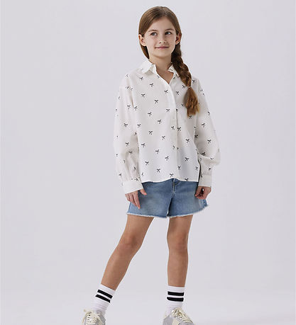 Name It Oversize Lang Skjorte - NkfHilippas - Bright White Name It Oversize Lang Skjorte - NkfHilippas - Bright White
