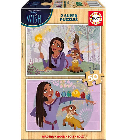 Educa Træpuslespil - 2 x 50 Brikker - Wish Educa Træpuslespil - 2 x 50 Brikker - Wish
