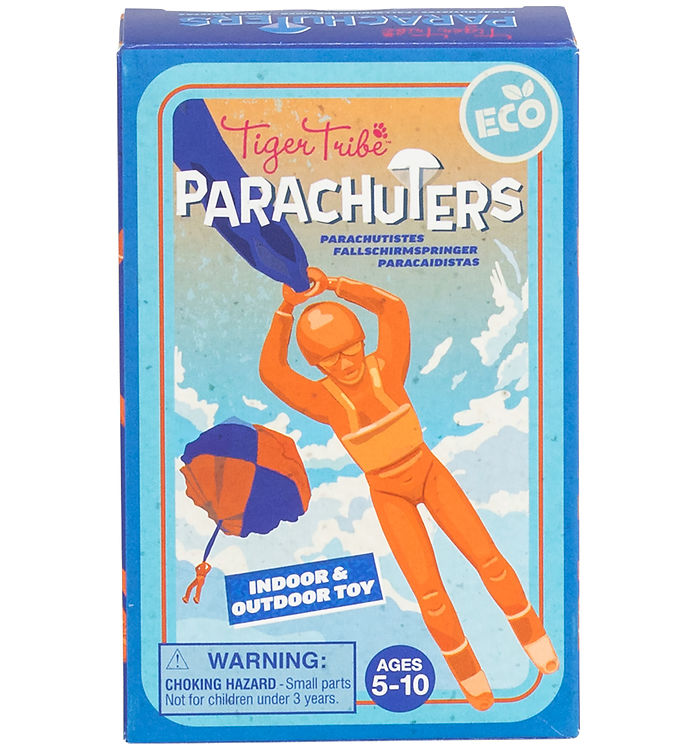 Tiger Tribe Legetøj - Faldskærmsmand - Blå/Orange Asst.