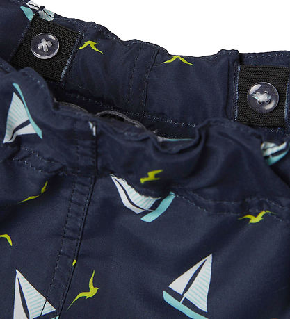 Name It Badeshorts - NkmZorro - Dark Sapphire m. Sejlbåde