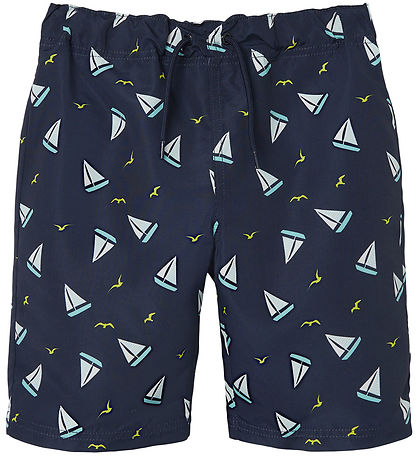 Name It Badeshorts - NkmZorro - Dark Sapphire m. Sejlbåde