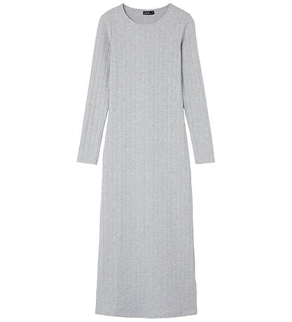 LMTD Kjole L/Æ - Rib - NlfLunne - Light Grey Melange LMTD Kjole L/Æ - Rib - NlfLunne - Light Grey Melange