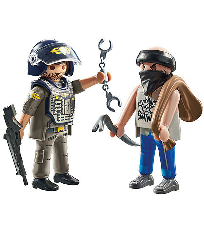 Playmobil Duopack - SWAT & Røver - 71505 - 9 Dele