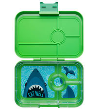 Yumbox Madkasse m. 4 Rum - Bento Tapas - Jurassic Green/Shark Yumbox Madkasse m. 4 Rum - Bento Tapas - Jurassic Green/Shark