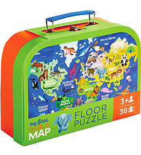Crocodile Creek Puslespil - 36 Brikker - My First World Map Crocodile Creek Puslespil - 36 Brikker - My First World Map